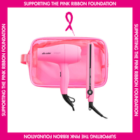 Alfa Italia Viaggio Travel Hair Dryer & Straightener Set - Neon Pink