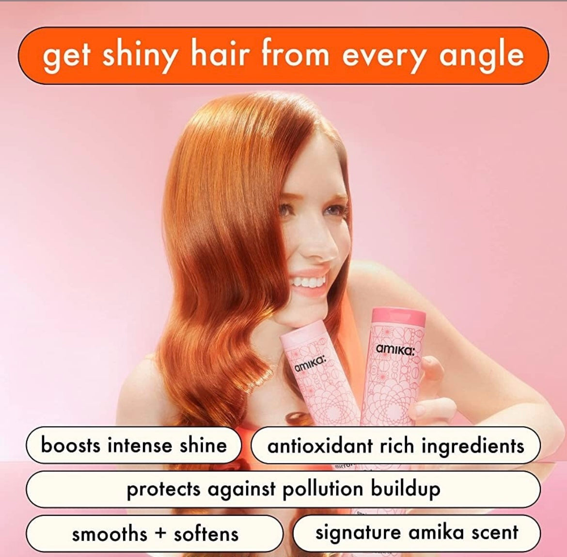 Amika Mirrorball High Shine & Protect Antioxidant Shampoo 500ml