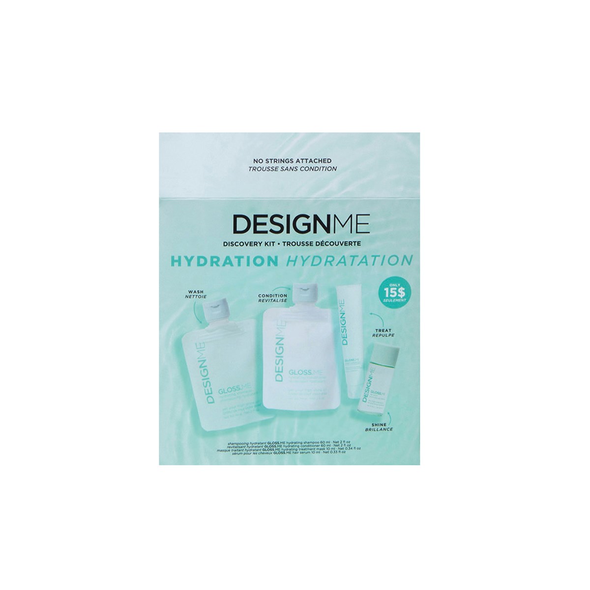 DESIGNME Gloss.ME Hydration & Shine Discovery Kit Gift Set