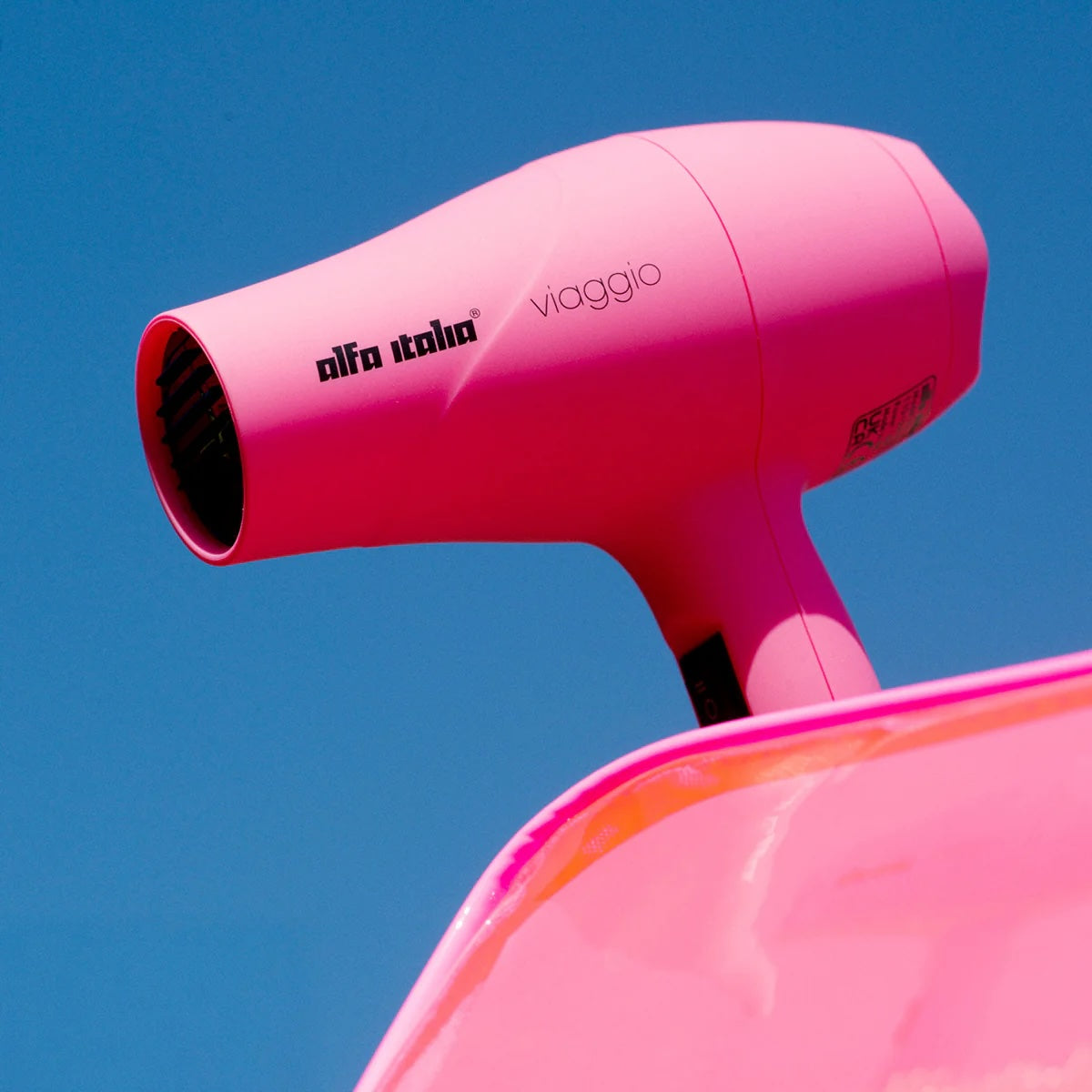 Alfa Italia Viaggio Travel Hair Dryer & Straightener Set - Neon Pink
